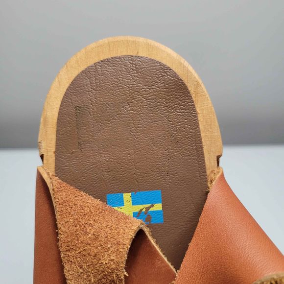 MIA Sofia Luggage Wooden Clogs Size EU 39/US 8.5 - Picture 9 of 9